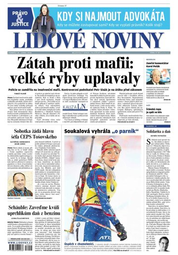 Obálka e-magazínu Lidové noviny 18.1.2016