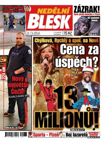 Obálka e-magazínu Nedělní Blesk 24.4.2016