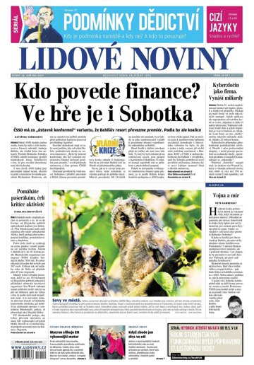 Obálka e-magazínu Lidové noviny 16.5.2017