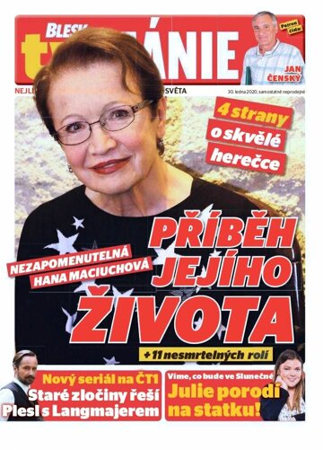 Obálka e-magazínu Blesk Tv manie 30.1.2021