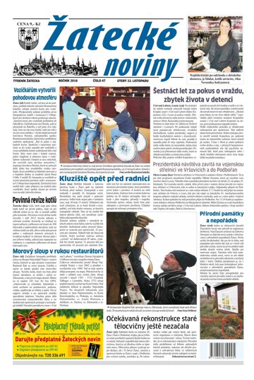 Obálka e-magazínu Žatecké noviny 47/2016