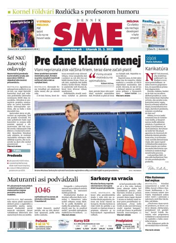 Obálka e-magazínu SME 31.3.2015