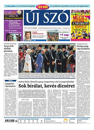 Obálka e-magazínu Új Szó 19.6.2015