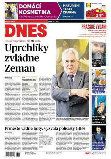 Obálka e-magazínu MF Dnes 11.4.2016