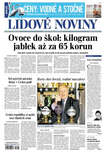 Obálka e-magazínu Lidové noviny 19.5.2016