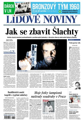 Obálka e-magazínu Lidové noviny 2.6.2016