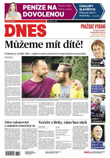 Obálka e-magazínu MF Dnes 29.6.2016