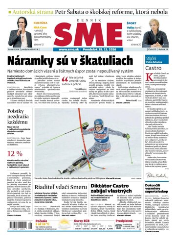 Obálka e-magazínu SME 28.11.2016