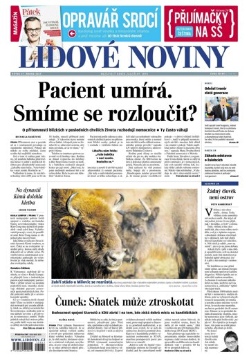 Obálka e-magazínu Lidové noviny 17.2.2017