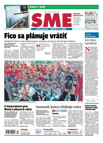 Obálka e-magazínu SME 27.4.2018