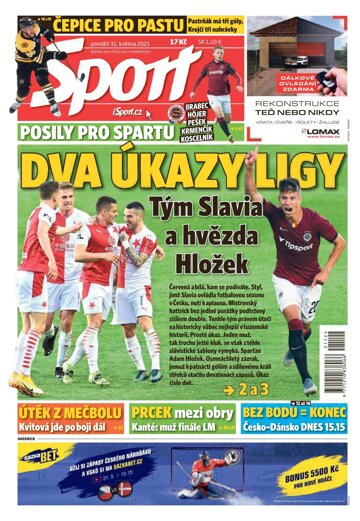 Obálka e-magazínu Sport 31.5.2021