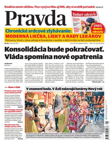 Obálka e-magazínu Pravda 29. 1. 2025