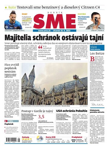 Obálka e-magazínu SME 16.6.2015