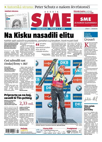 Obálka e-magazínu SME 5.1.2018