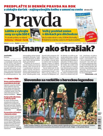 Obálka e-magazínu Pravda 13.1.2018