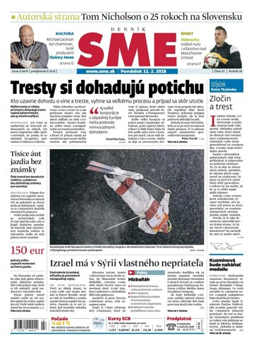 Obálka e-magazínu SME 12.2.2018