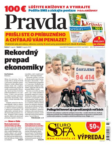 Obálka e-magazínu Pravda 15. 8. 2020