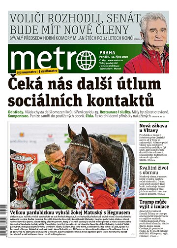 Obálka e-magazínu deník METRO 12.10.2020