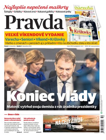 Obálka e-magazínu Pravda 16. 12. 2022