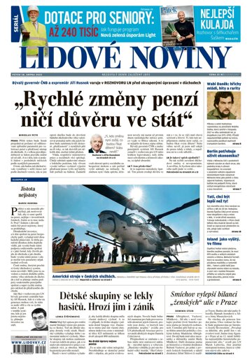 Obálka e-magazínu Lidové noviny 18.8.2023