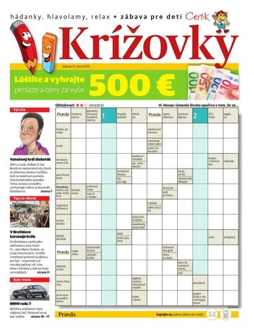 Obálka e-magazínu Krížovky 27. 6. 2015