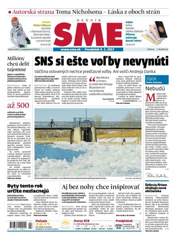 Obálka e-magazínu SME 9.1.2017