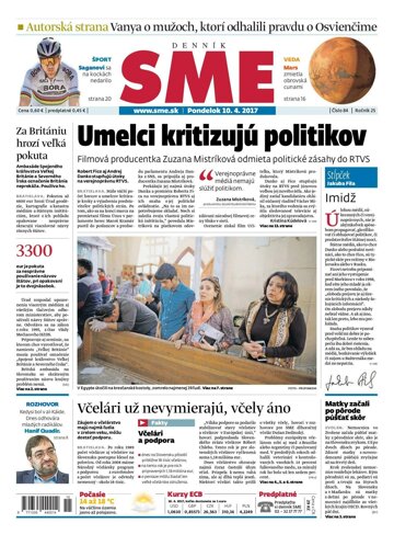 Obálka e-magazínu SME 10.4.2017