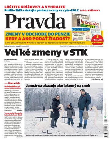 Obálka e-magazínu Pravda 4. 1. 2020