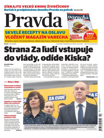 Obálka e-magazínu Pravda 6. 3. 2020