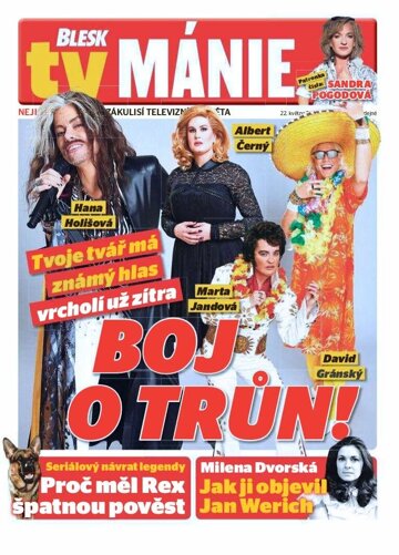 Obálka e-magazínu Blesk Tv manie 22.5.2021