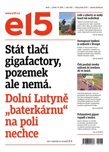 Obálka e-magazínu E15 7.8.2024