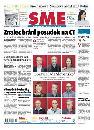 Obálka e-magazínu SME 20.4.2016