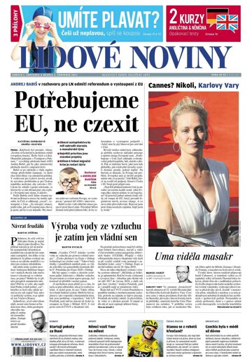 Obálka e-magazínu Lidové noviny 1.7.2017