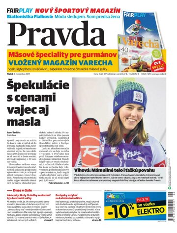 Obálka e-magazínu Pravda 3. 11. 2017