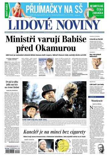 Obálka e-magazínu Lidové noviny 3.2.2018