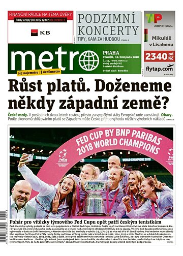 Obálka e-magazínu deník METRO 12.11.2018