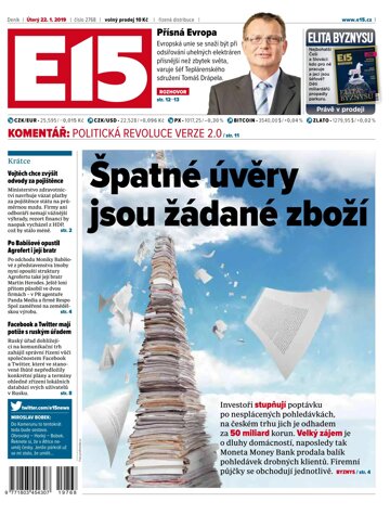 Obálka e-magazínu E15 22.1.2019