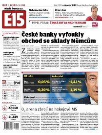 Obálka e-magazínu E15 5.9.2014