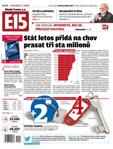 Obálka e-magazínu E15 2.7.2015