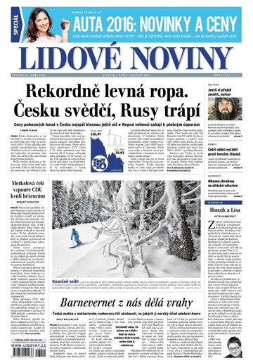 Obálka e-magazínu Lidové noviny 14.1.2016