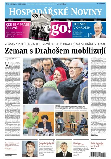 Obálka e-magazínu Hospodářské noviny 014 - 19.1.2018