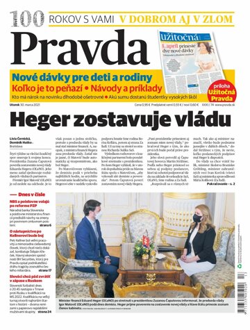 Obálka e-magazínu Pravda 30. 3. 2021