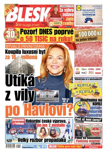 Obálka e-magazínu Blesk 21.2.2022