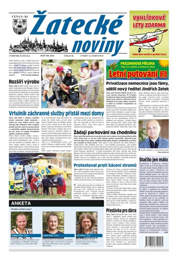 Obálka e-magazínu Žatecké noviny 28/2016