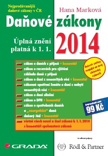 Obálka knihy Daňové zákony 2014