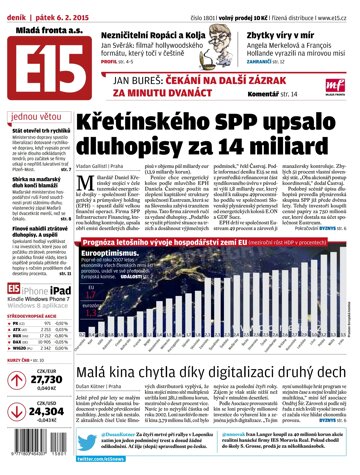 Obálka e-magazínu E15 6.2.2015