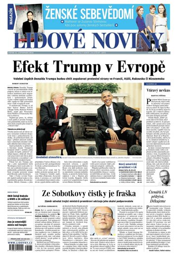 Obálka e-magazínu Lidové noviny 11.11.2016