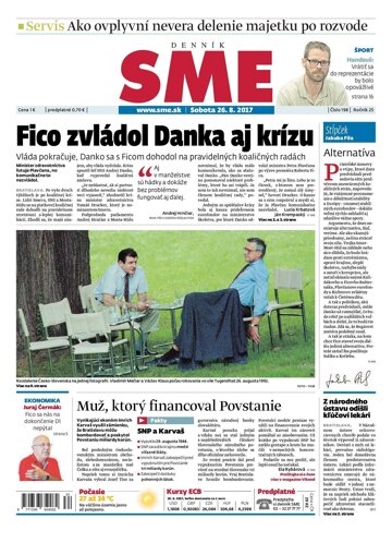 Obálka e-magazínu SME 26.8.2017