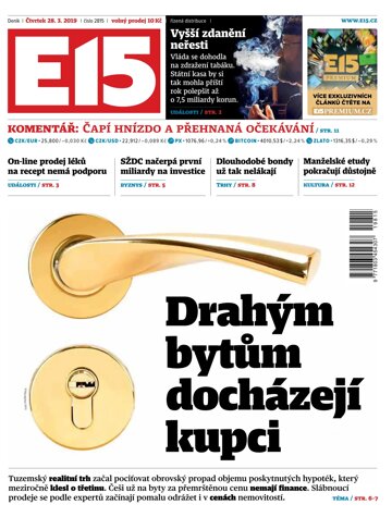 Obálka e-magazínu E15 28.3.2019