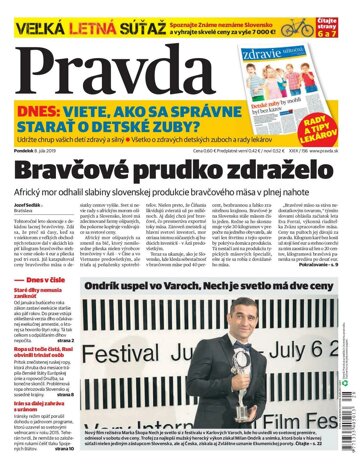 Obálka e-magazínu Pravda 8. 7. 2019